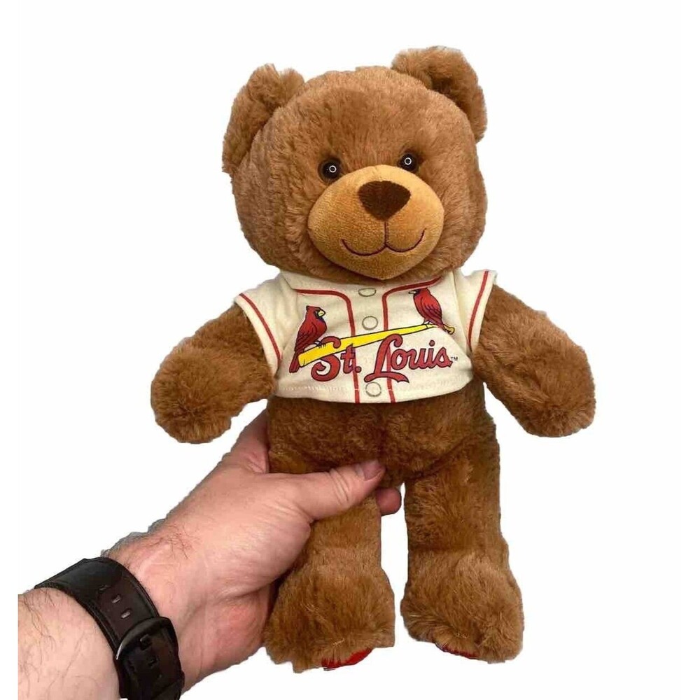 Build-A-Bear St. Louis Cardinals Plush 12" Brown Bear in White Jersey